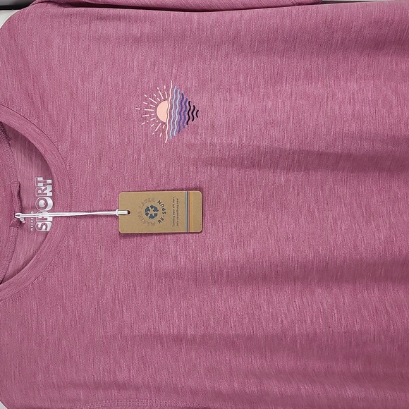Weekend SPORT Air crew graphic tee Rose Wine. Size L - Picture 2 of 6